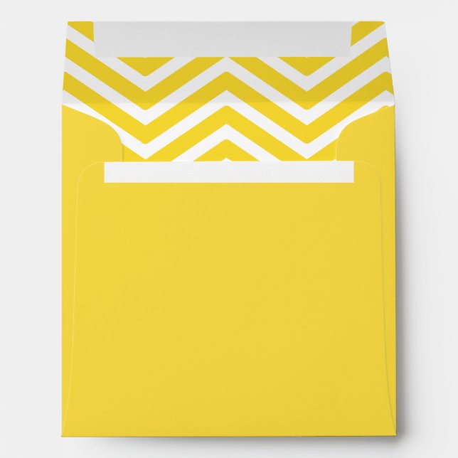 Yellow Chevron Lined Envelope (Back (Bottom))