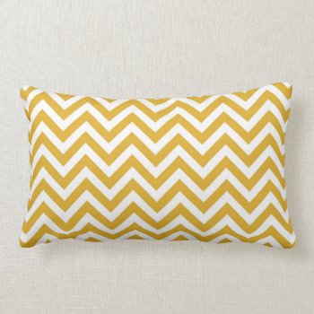 Yellow Chevron Lumbar Pillow by wrkdesigns at Zazzle