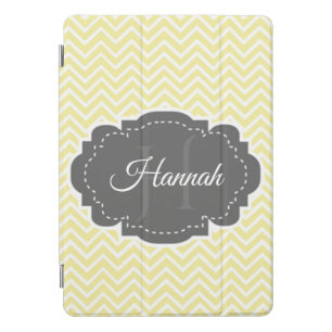 Yellow Chevron Personalized iPad Pro Cover
