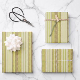 Yellow Chevron Stripes Wrapping Paper Sheets