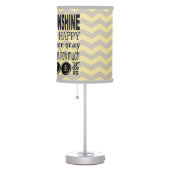 Yellow Chevron  You Are My Sunshine Table Lamp (Right)