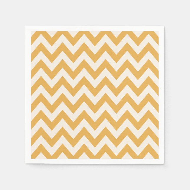 Yellow Chevron Zigzag Pattern  Napkins (Front)