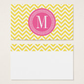 Yellow Chevron Zigzag Personalized Monogram (Front & Back)