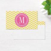 Yellow Chevron Zigzag Personalized Monogram (Desk)