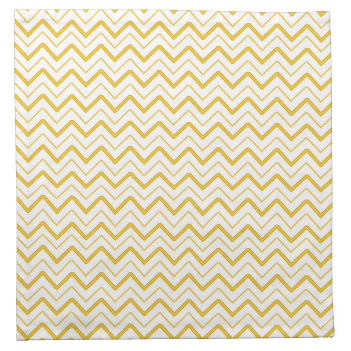 Yellow chevron zigzag stripes zig zag pattern cloth napkins