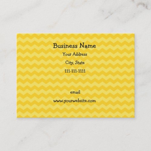 Yellow chevrons business card templates