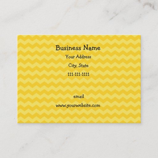 Customizable Yellow chevrons business card templates
