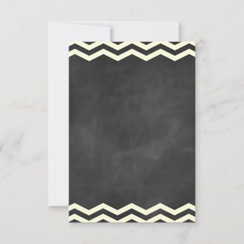 Yellow Chevrons on Chalkboard RSVP