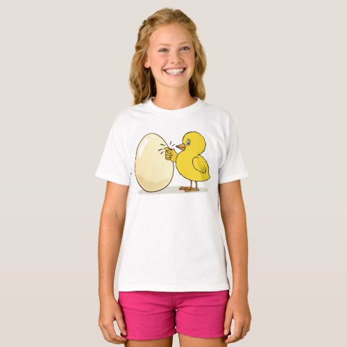 Yellow Chick And Egg T_Shirt