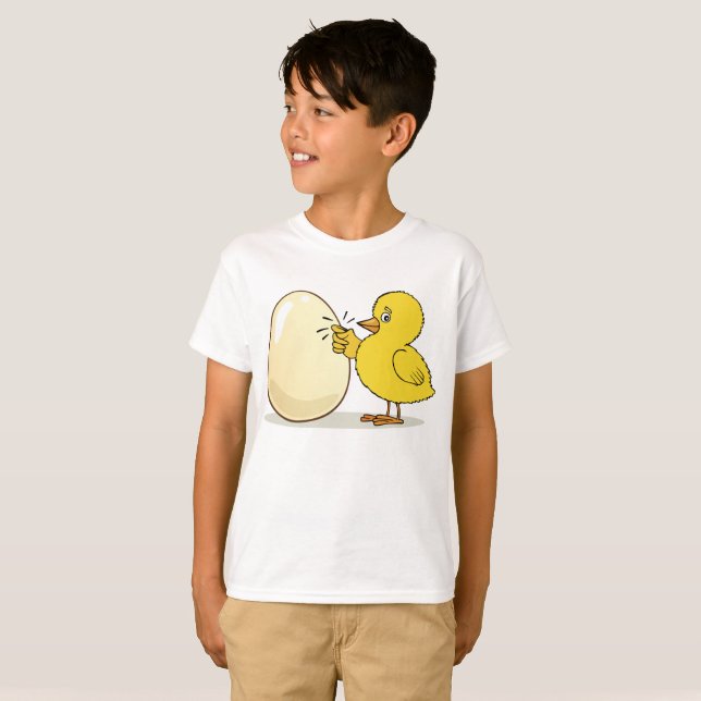 Yellow Chick And Egg T-Shirt (Front Full)
