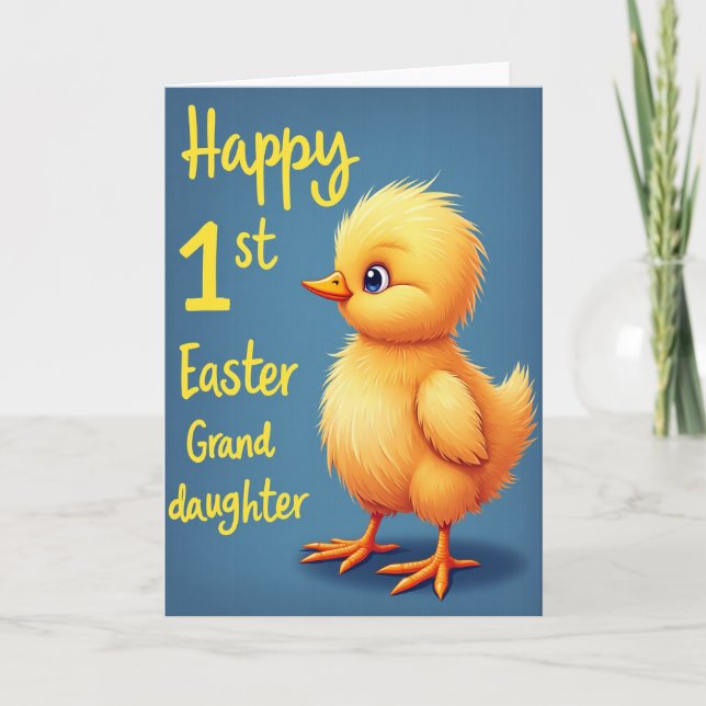 Yellow Chick First Easter Card (Front)