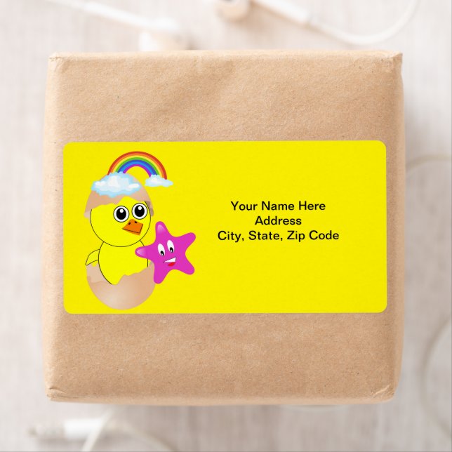 Yellow Chick Rainbow Labels (Insitu)