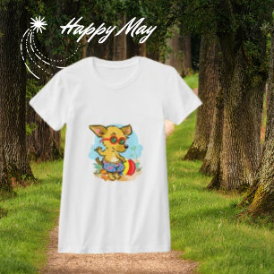 Yellow Chihuahua,  Funny Pet Dog White Color T-Shirt
