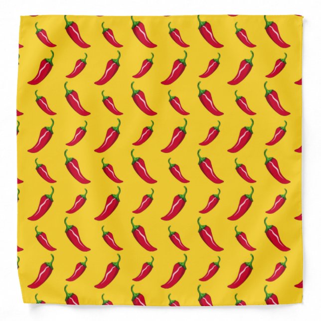 Yellow chili peppers pattern bandana (Front)