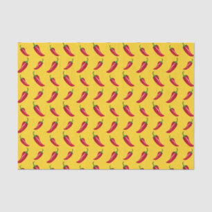Yellow chili peppers pattern tissue paper