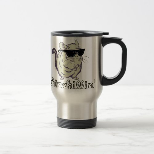 Yellow Chinchillin Chinchilla Travel Mug