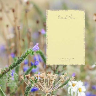 Yellow Chinoiserie Elegant Wedding Thank You