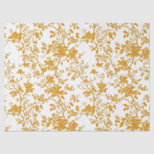 Yellow Chinoiserie Floral Toile Pattern 2 Tissue P Paper