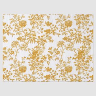 Yellow Chinoiserie Floral Toile Pattern 4 Tissue P Paper