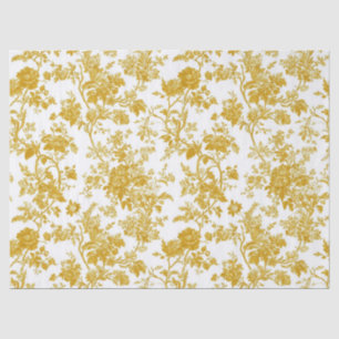 Yellow Chinoiserie Floral Toile Pattern 9 Tissue P Paper