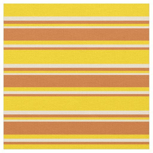Yellow, Chocolate, and Beige Pattern Fabric