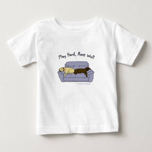 yellow & chocolate labs baby T-Shirt (Front)