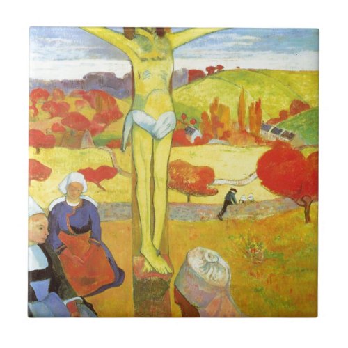 Yellow Christ by Paul Gauguin Ceramic Tile