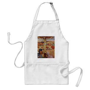 Yellow Christ by Paul Gauguin, Vintage Fine Art Adult Apron