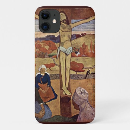 Yellow Christ by Paul Gauguin Vintage Fine Art iPhone 11 Case