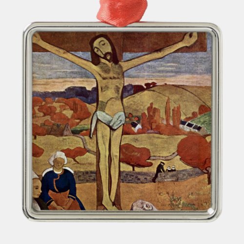 Yellow Christ by Paul Gauguin Vintage Fine Art Metal Ornament