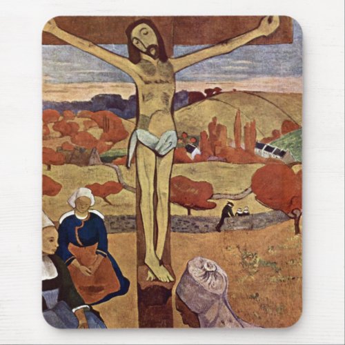 Yellow Christ by Paul Gauguin Vintage Fine Art Mouse Pad