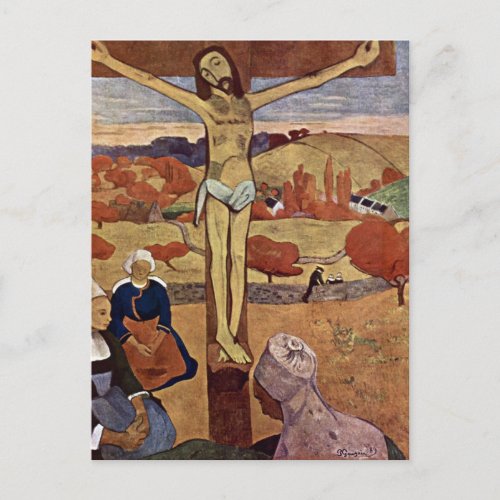 Yellow Christ by Paul Gauguin Vintage Fine Art Postcard