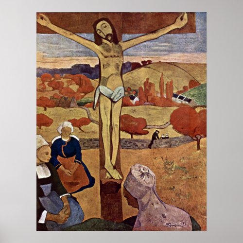 Yellow Christ by Paul Gauguin Vintage Fine Art Poster