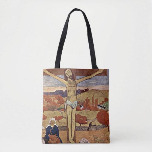 Yellow Christ by Paul Gauguin Vintage Fine Art Tote Bag