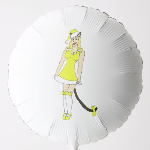 Yellow Christmas catgirl Balloon