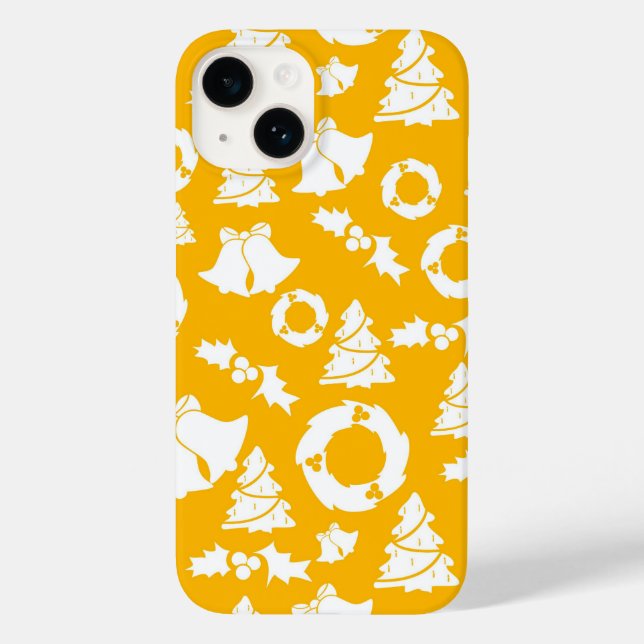 Yellow Christmas Pattern Case-Mate iPhone Case (Back)