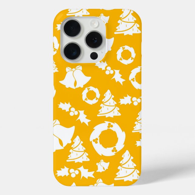 Yellow Christmas Pattern Case-Mate iPhone Case (Back)