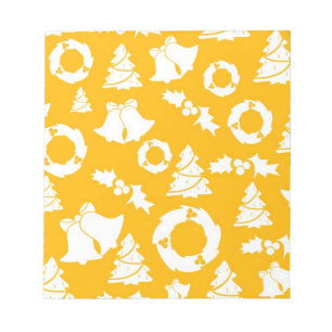 Yellow Christmas Pattern Notepad