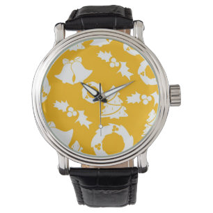 Yellow Christmas Pattern Watch