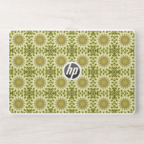 Yellow Chrysanthemum Floral Patterned Abstract  HP Laptop Skin