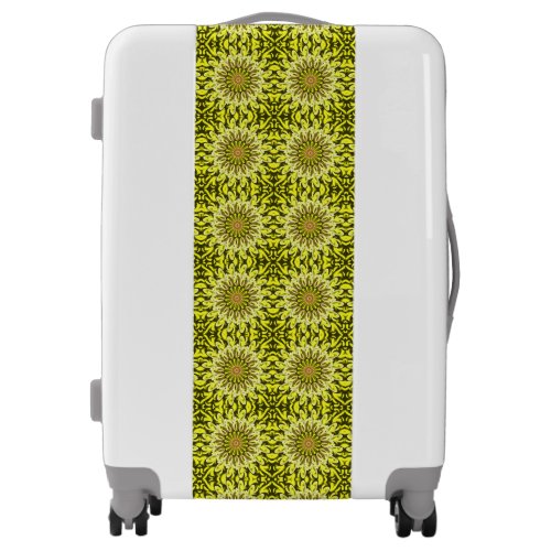 Yellow Chrysanthemum Floral Patterned Abstract Luggage