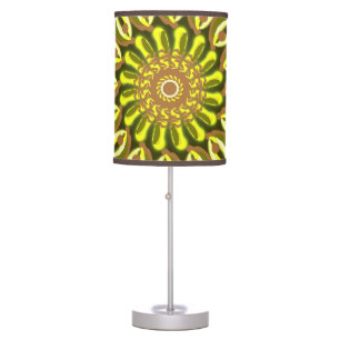 Yellow Chrysanthemum Flower Abstract  Table Lamp