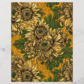 Yellow chrysanthemum flowers (Back)