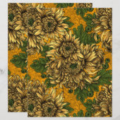Yellow chrysanthemum flowers (Front/Back)