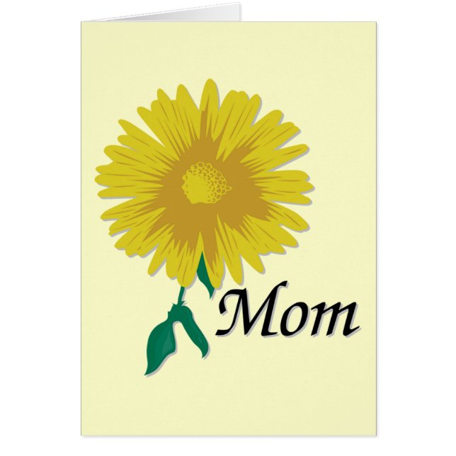 Yellow Chrysanthemum Mothers Day Card (Front)