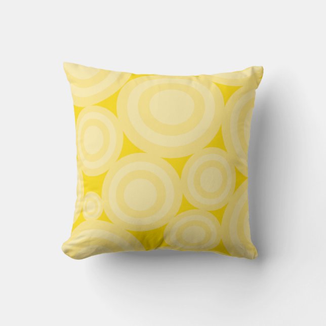 Yellow Circles  American MOJO Pillow (Front)