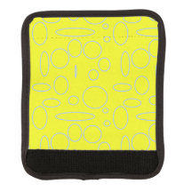 Yellow Circles and Loops Luggage Handle Wrap