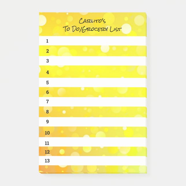 Yellow Circles Black Notes (Front)