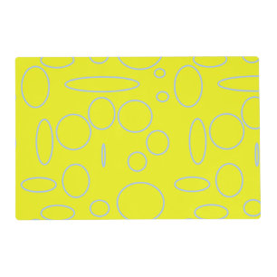 Yellow Circles Laminated Placemat