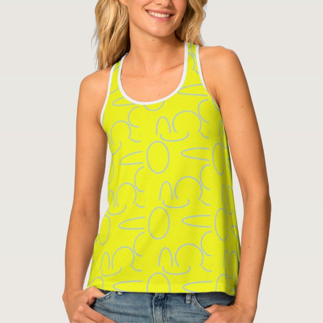 Yellow Circles Loops Tank Top (Front)